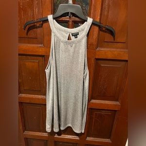 Torrid Silver metallic dressy tank with keyhole back.